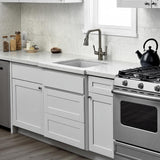 Hampton Bay Shaker Assembled Drawer Base Kitchen Cabinet in Satin White