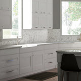 Hampton Bay Shaker Assembled Base Kitchen Cabinet in Satin White