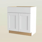 Hampton Bay Shaker Assembled Base Kitchen Cabinet in Satin White