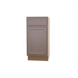 Hampton Bay 15 in. W x 24 in. D x 34.5 in. H Assembled Base Kitchen Cabinet in Unfinished with Recessed Panel