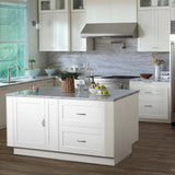 Hampton Bay Shaker Satin White Assembled Base Kitchen Cabinet