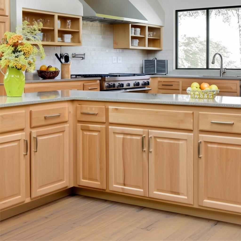 Hampton Bay Hampton Natural Hickory Assembled Base Kitchen Cabinet