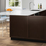 Hampton Bay Shaker 24 in. Assembled Base Kitchen Cabinet in Java