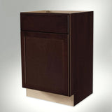 Hampton Bay Shaker 24 in. Assembled Base Kitchen Cabinet in Java