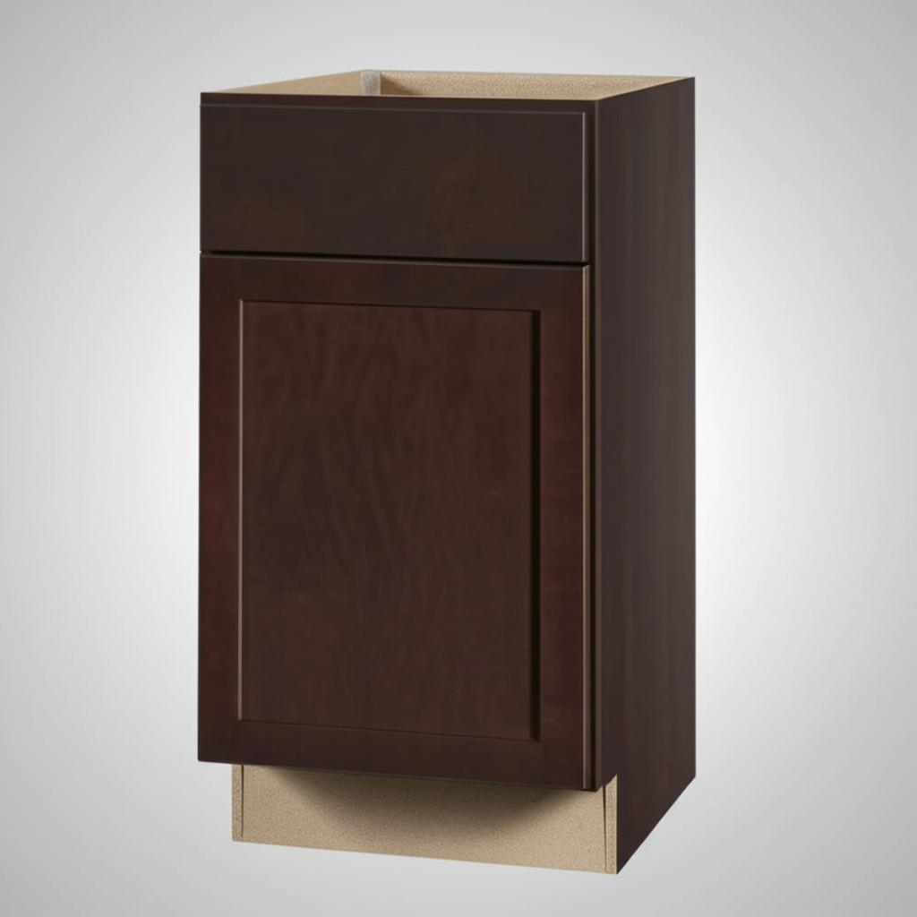 Hampton Bay Shaker Java Base Kitchen Cabinet with Ball-Bearing Drawer Glides