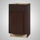 Hampton Bay Shaker Java Base Kitchen Cabinet with Ball-Bearing Drawer Glides