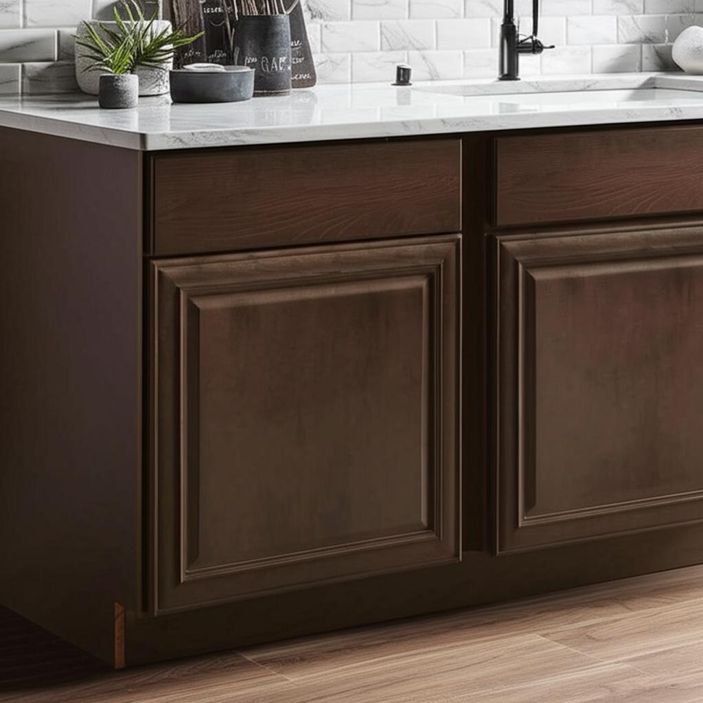 Hampton Bay Benton Base Cabinet with Soft Close Drawer in Butterscotch