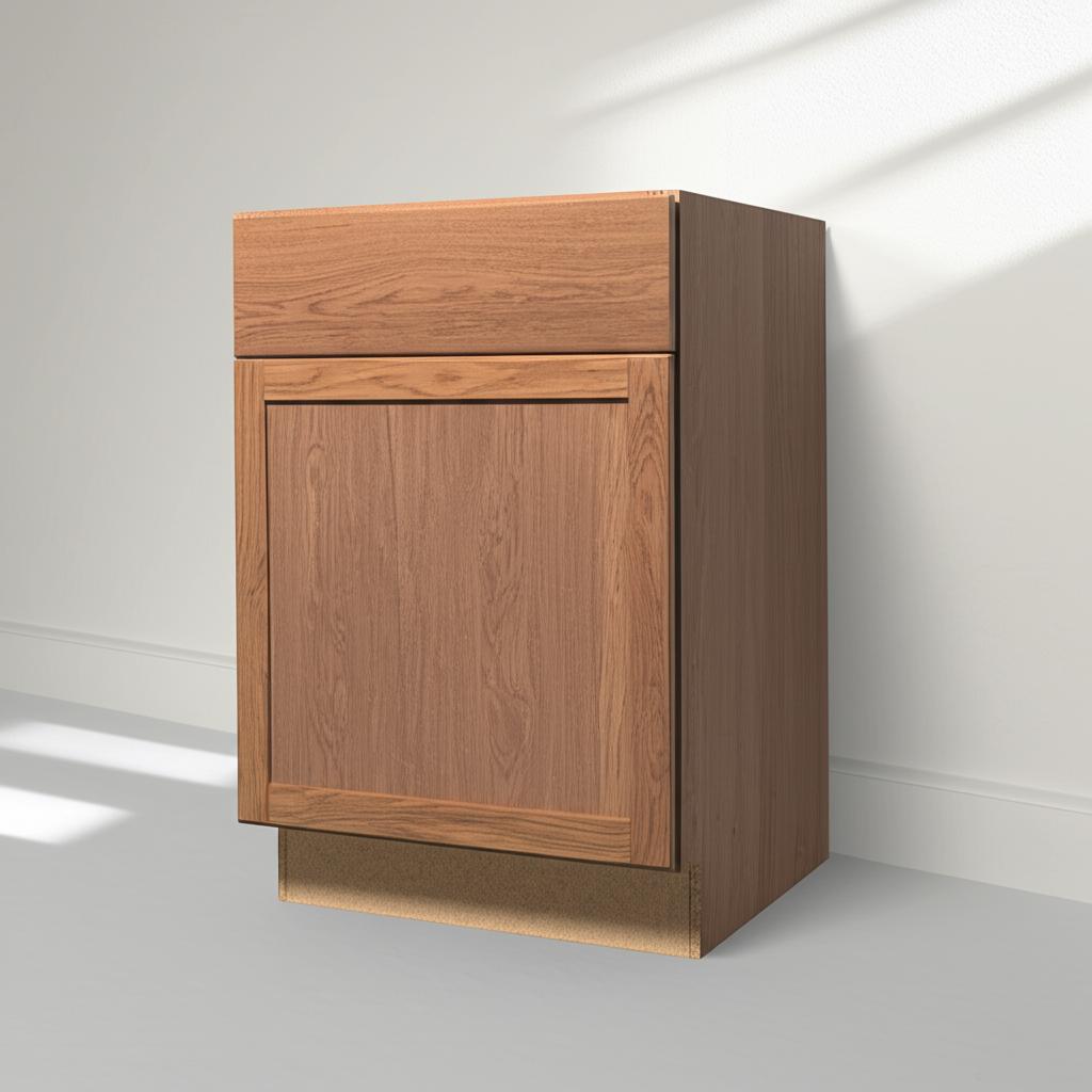 Hampton Bay Sinclair 24 in. Assembled Base Cabinet in Shaker Saddle Oak
