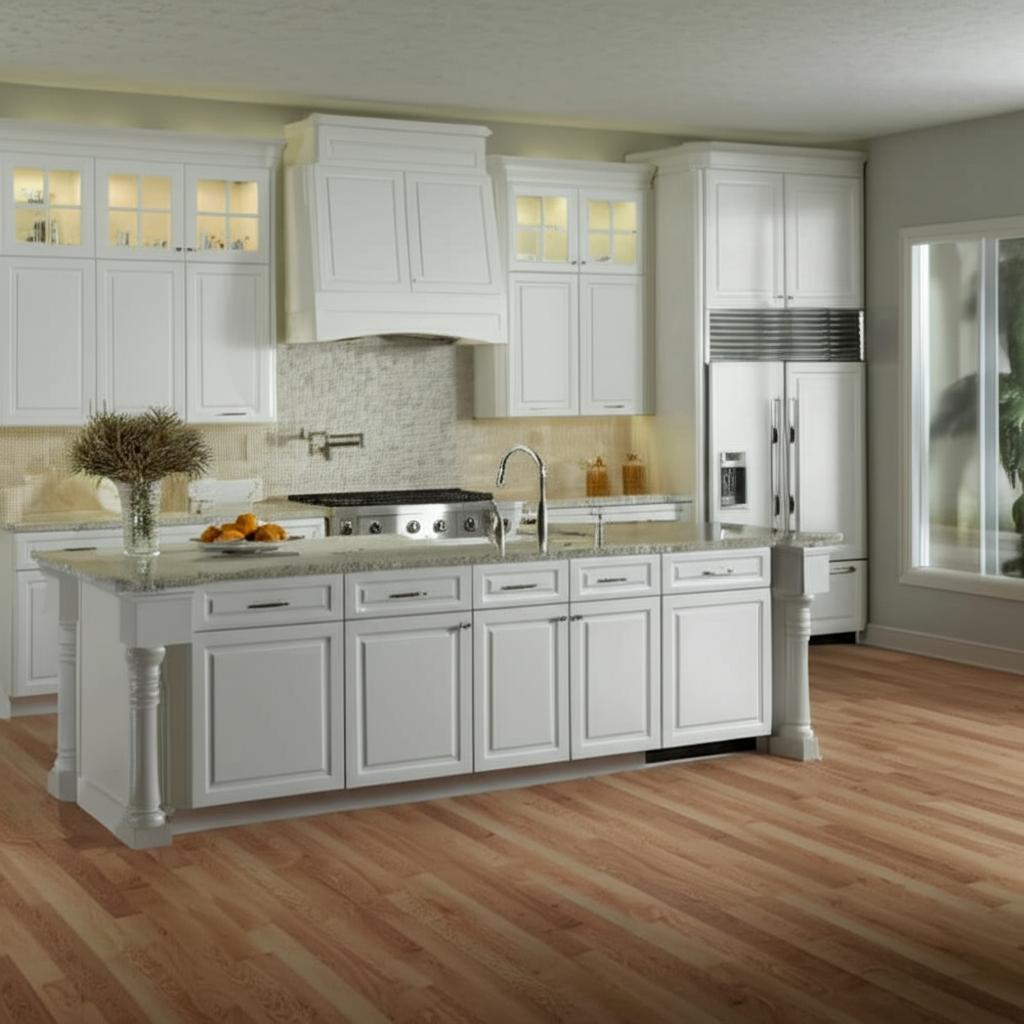 Hampton Bay Designer Series Elgin Assembled Base Kitchen Cabinet in White