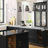 Hampton Bay Avondale 36 in. Black Shaker Base Cabinet