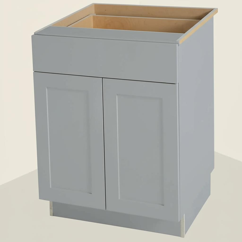 Hampton Bay Cambridge Gray Shaker Base Cabinet with Soft Close Drawer