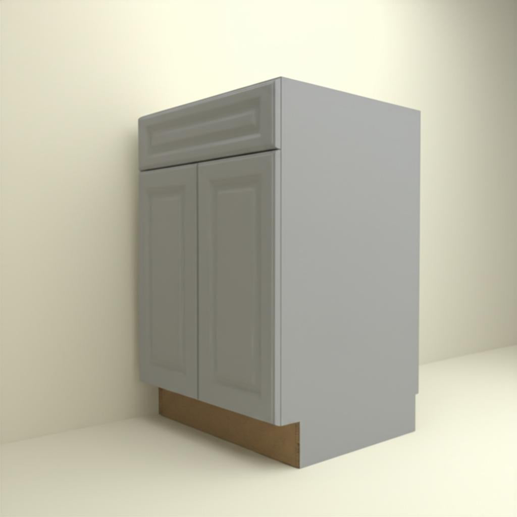 Hampton Bay Designer Series Elgin Base Kitchen Cabinet in Heron Gray