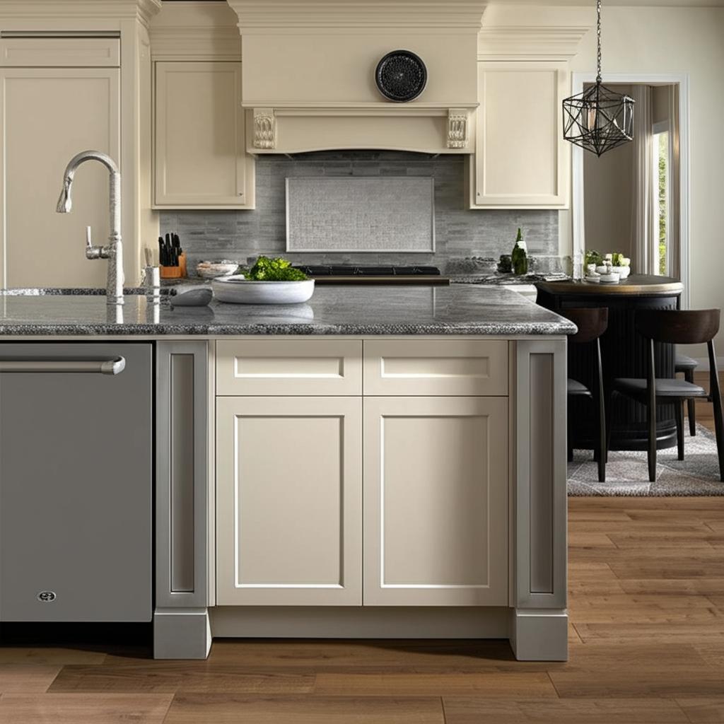 Hampton Bay Designer Series Melvern Shaker Base Kitchen Cabinet in Cloud