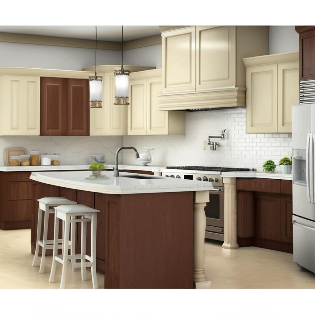 Hampton Bay Designer Series Soleste Base Kitchen Cabinet in Spice