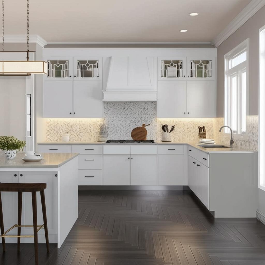Hampton Bay Designer Series Edgeley Base Kitchen Cabinet in White