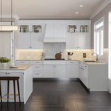 Hampton Bay Designer Series Edgeley Base Kitchen Cabinet in White