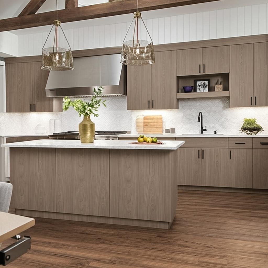 Hampton Bay Designer Series Edgeley Driftwood Base Kitchen Cabinet