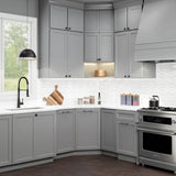 Hampton Bay Designer Series Melvern Base Kitchen Cabinet in Heron Gray