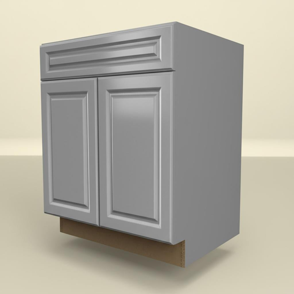 Hampton Bay Designer Series Elgin Base Kitchen Cabinet in Heron Gray