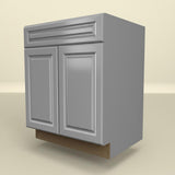 Hampton Bay Designer Series Elgin Base Kitchen Cabinet in Heron Gray