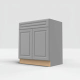 Hampton Bay Designer Series Elgin Base Kitchen Cabinet in Heron Gray