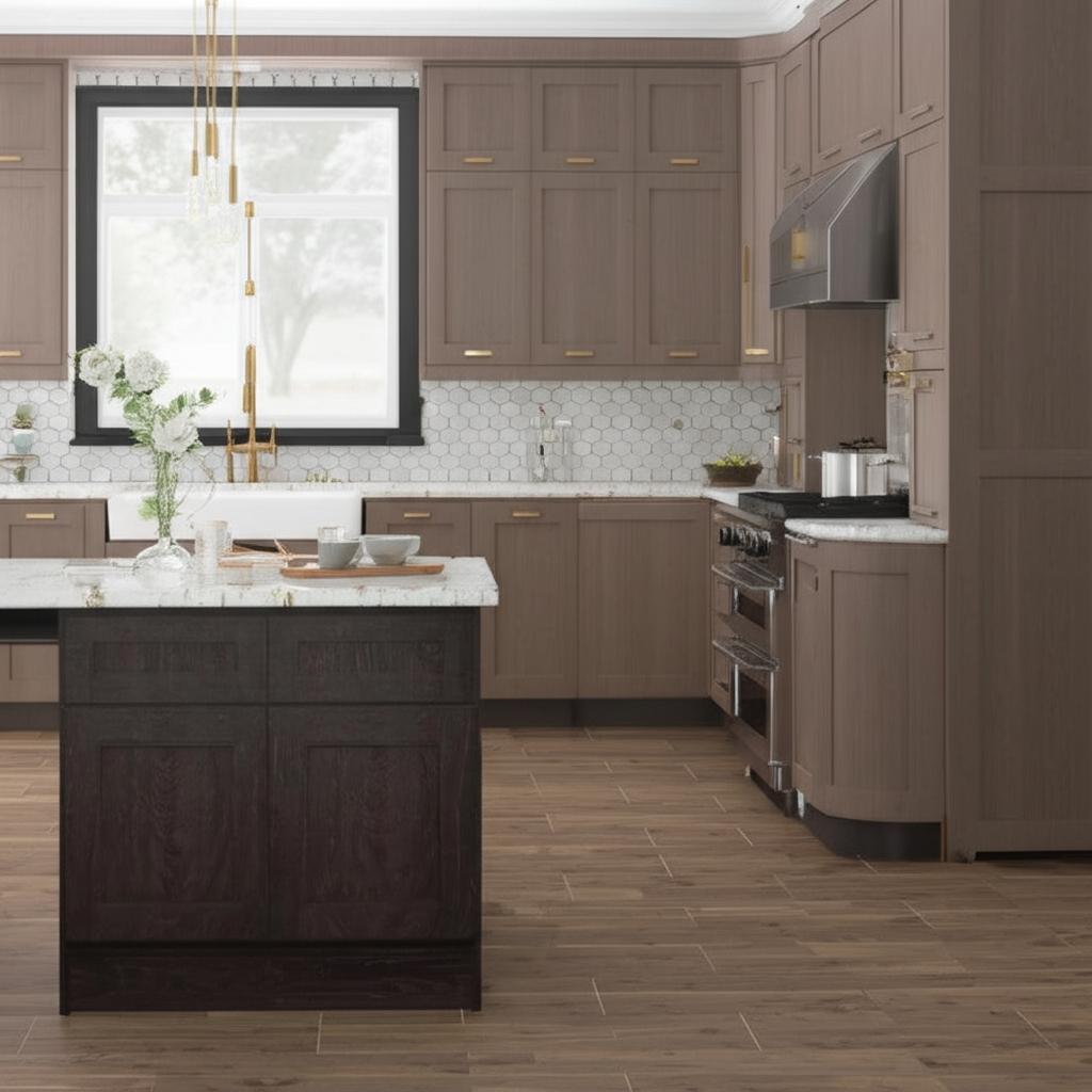 Hampton Bay Edson Shaker Base Cabinet with Soft-Close Drawer in Dusk