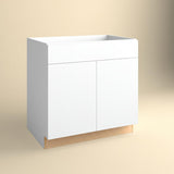Hampton Bay Designer Series Edgeley Assembled Base Kitchen Cabinet in White