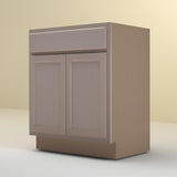 Hampton Bay 30 in. W x 24 in. D x 34.5 in. H Assembled Sink Base Kitchen Cabinet in Unfinished with Recessed Panel