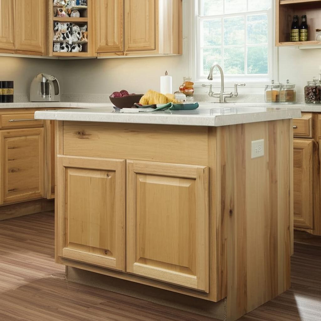 Hampton Bay 36-inch Natural Hickory Apron-Front Sink Base Cabinet