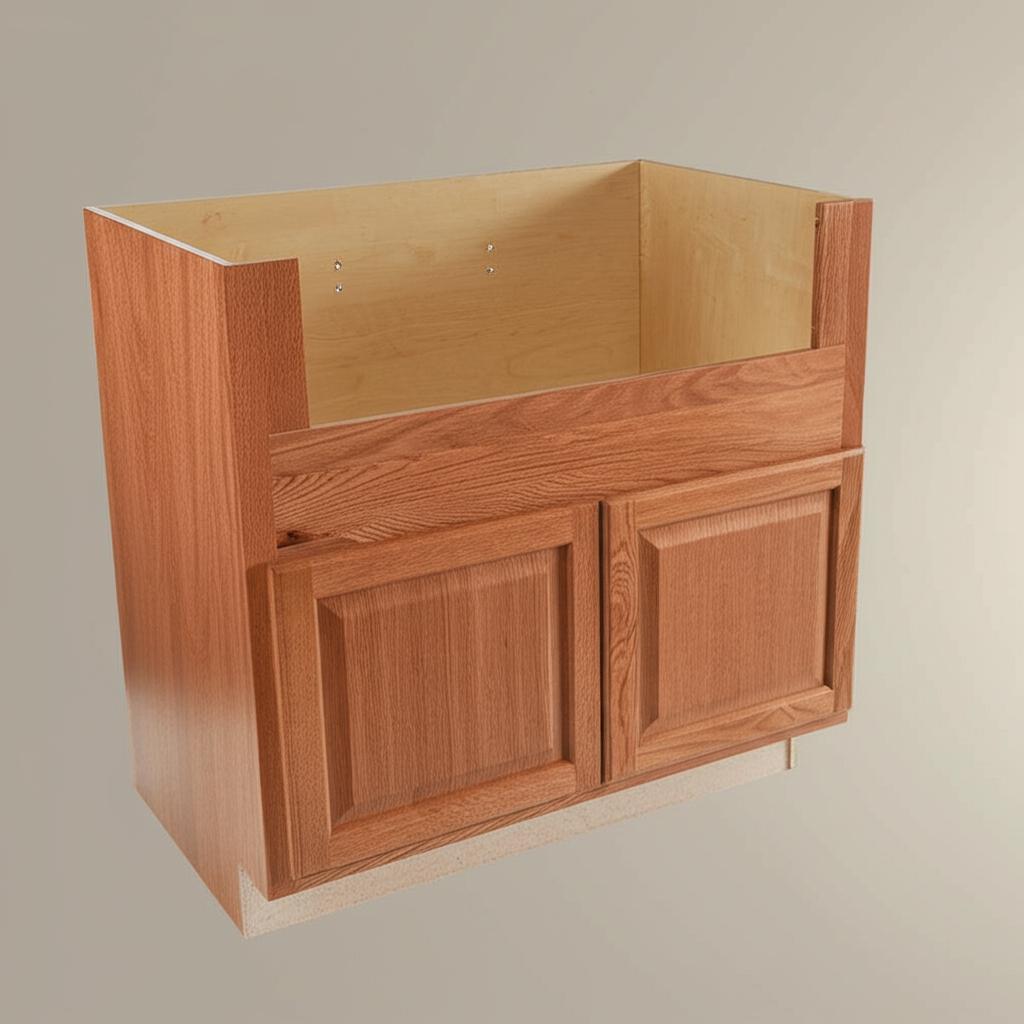 Hampton Bay 36-inch Medium Oak Apron-Front Sink Base Cabinet
