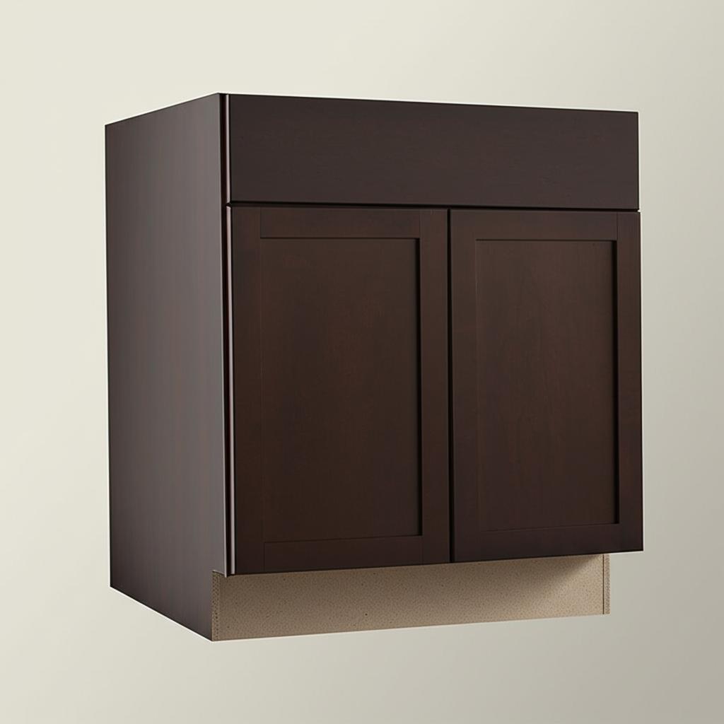Hampton Bay Shaker Java Sink Base Cabinet - 30" x 24" x 34.5"