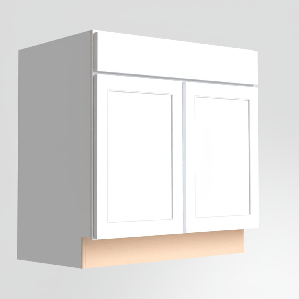 Hampton Bay Courtland 36-inch Polar White Shaker Sink Base Cabinet