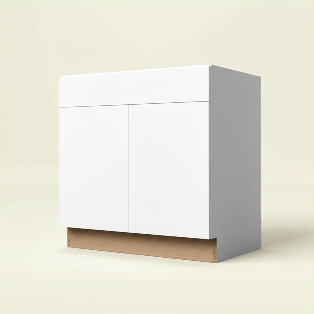 Hampton Bay Designer Series Edgeley Assembled Sink Base Kitchen Cabinet in White
