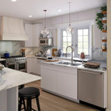 Hampton Bay Designer Series Edgeley Assembled Sink Base Kitchen Cabinet in White