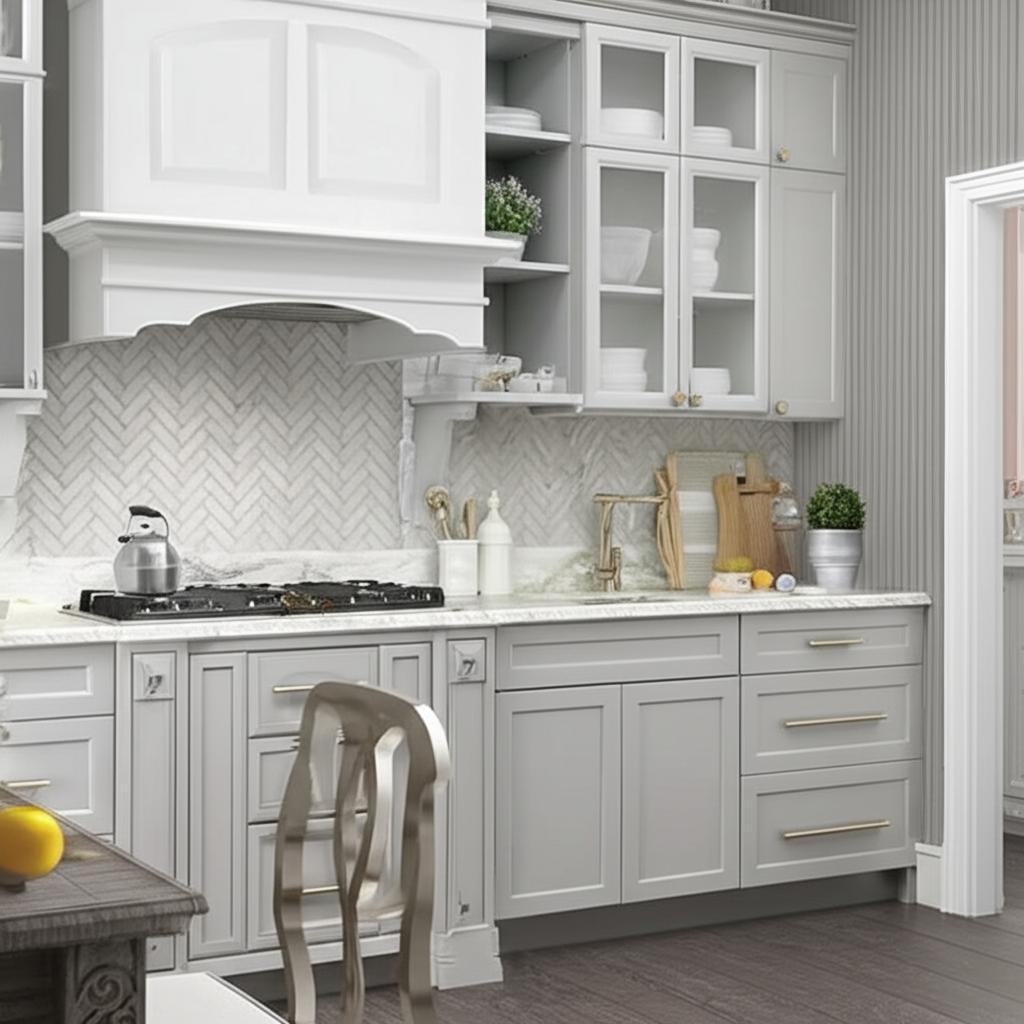 Hampton Bay Designer Series Melvern Sink Base Kitchen Cabinet in Heron Gray