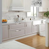 Hampton Bay Designer Series Elgin Farmhouse Apron-Front Sink Base Cabinet in Heron Gray