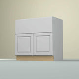 Hampton Bay Designer Series Elgin Farmhouse Apron-Front Sink Base Cabinet in Heron Gray