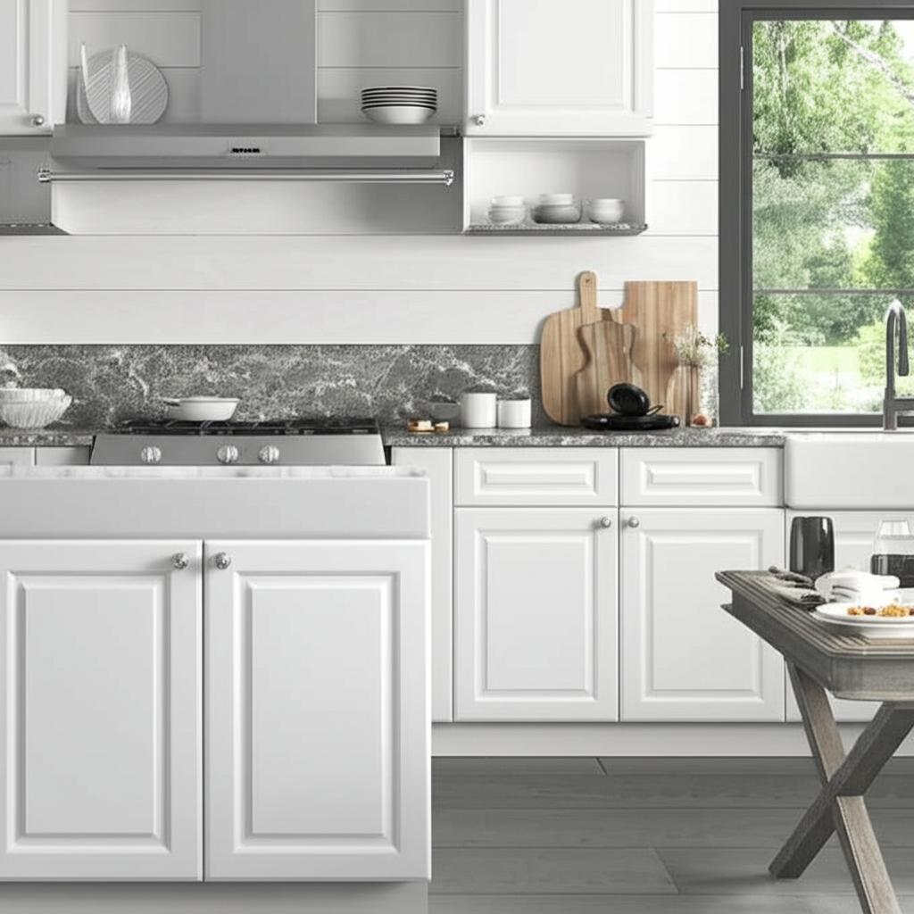 Hampton Bay Designer Series Elgin Assembled Sink Base Kitchen Cabinet in White