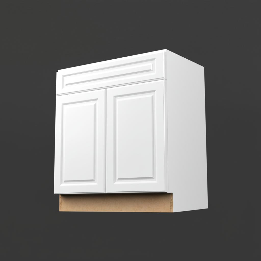 Hampton Bay Designer Series Elgin Assembled Sink Base Kitchen Cabinet in White