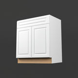 Hampton Bay Designer Series Elgin Assembled Sink Base Kitchen Cabinet in White