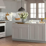 Hampton Bay Designer Series Melvern Sink Base Kitchen Cabinet in Heron Gray