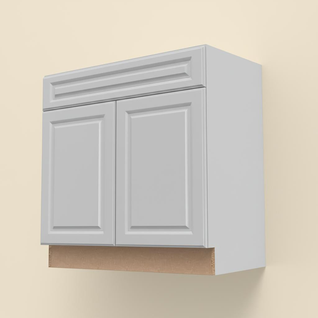 Hampton Bay Designer Series Elgin Sink Base Kitchen Cabinet in Heron Gray