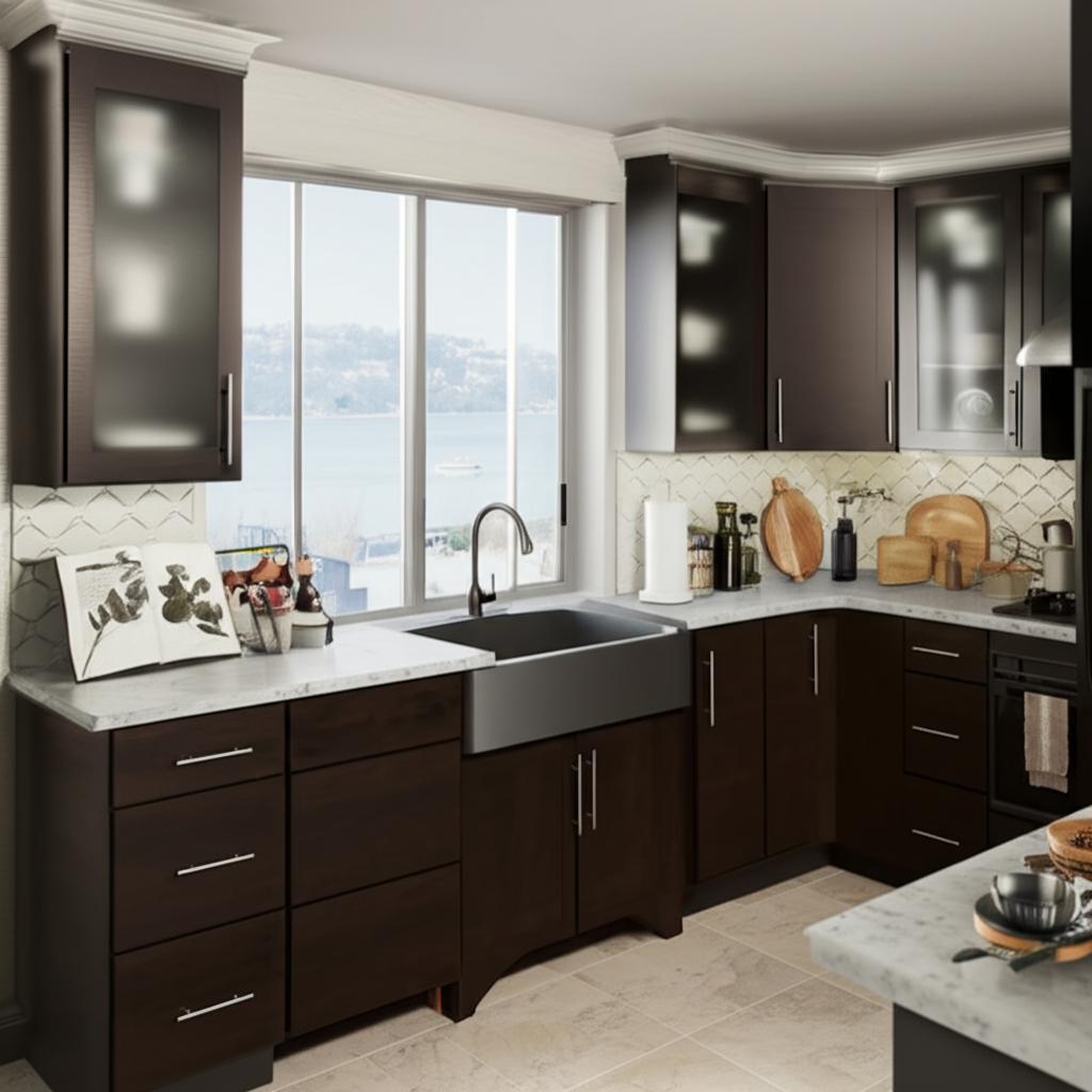Hampton Bay Shaker ADA Sink Base Cabinet in Java