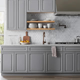 Hampton Bay Designer Series Elgin Sink Base Kitchen Cabinet in Heron Gray