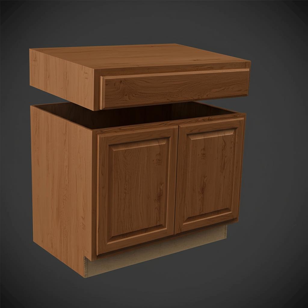 Hampton Bay ADA Accessible Sink Base Cabinet, Medium Oak