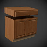 Hampton Bay ADA Accessible Sink Base Cabinet, Medium Oak