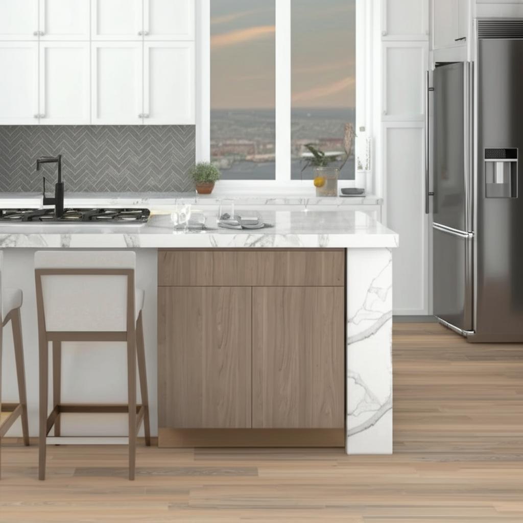 Hampton Bay Designer Series Edgeley Sink Base Cabinet in Driftwood