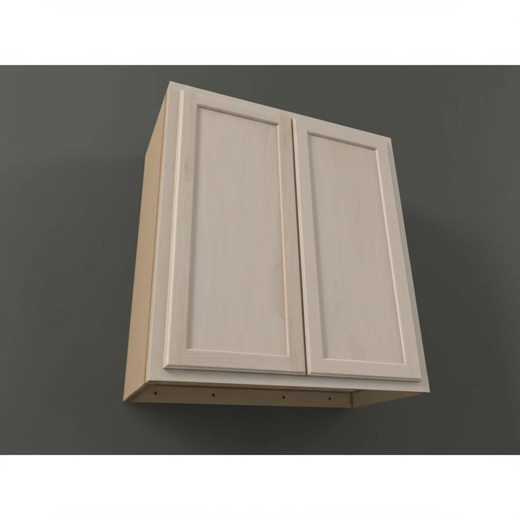 Hampton Bay 30 in. W x 12 in. D x 36 in. H Assembled Wall Kitchen Cabinet in Unfinished with Recessed Panel
