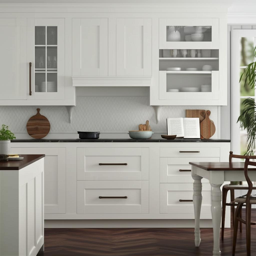 Hampton Bay Shaker Wall Kitchen Cabinet in Satin White