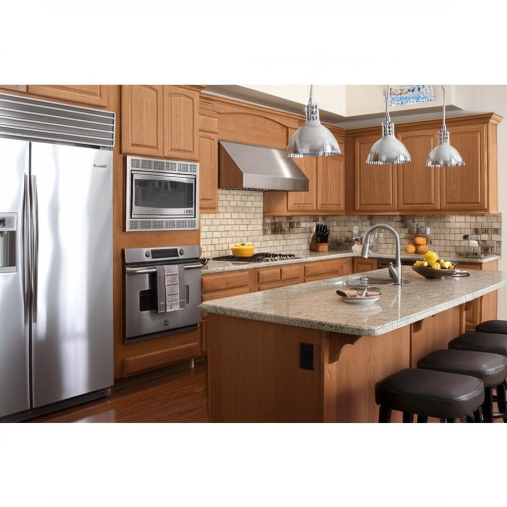 Hampton Bay Hampton 15x30 Medium Oak Wall Kitchen Cabinet